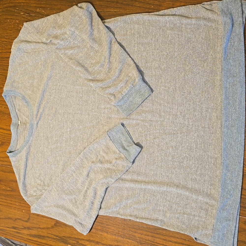 Unbranded Long Sleeve Heather Gray & Blue Sweater size XXL